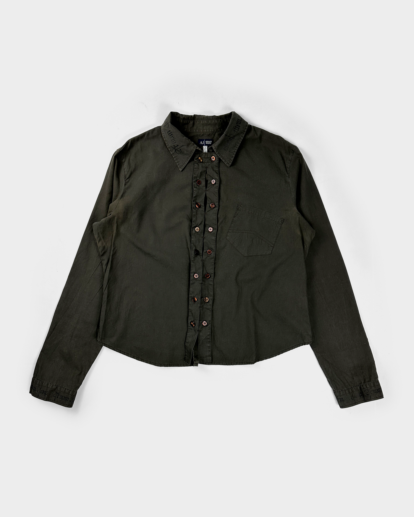 Armani Jeans Deep Green 16-Buttons Shirt 2000's