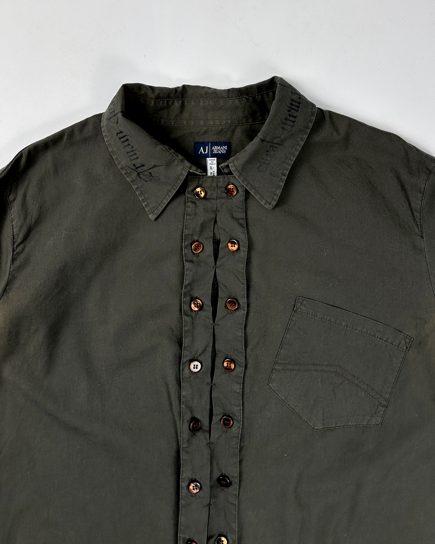 Armani Jeans Deep Green 16-Buttons Shirt 2000's