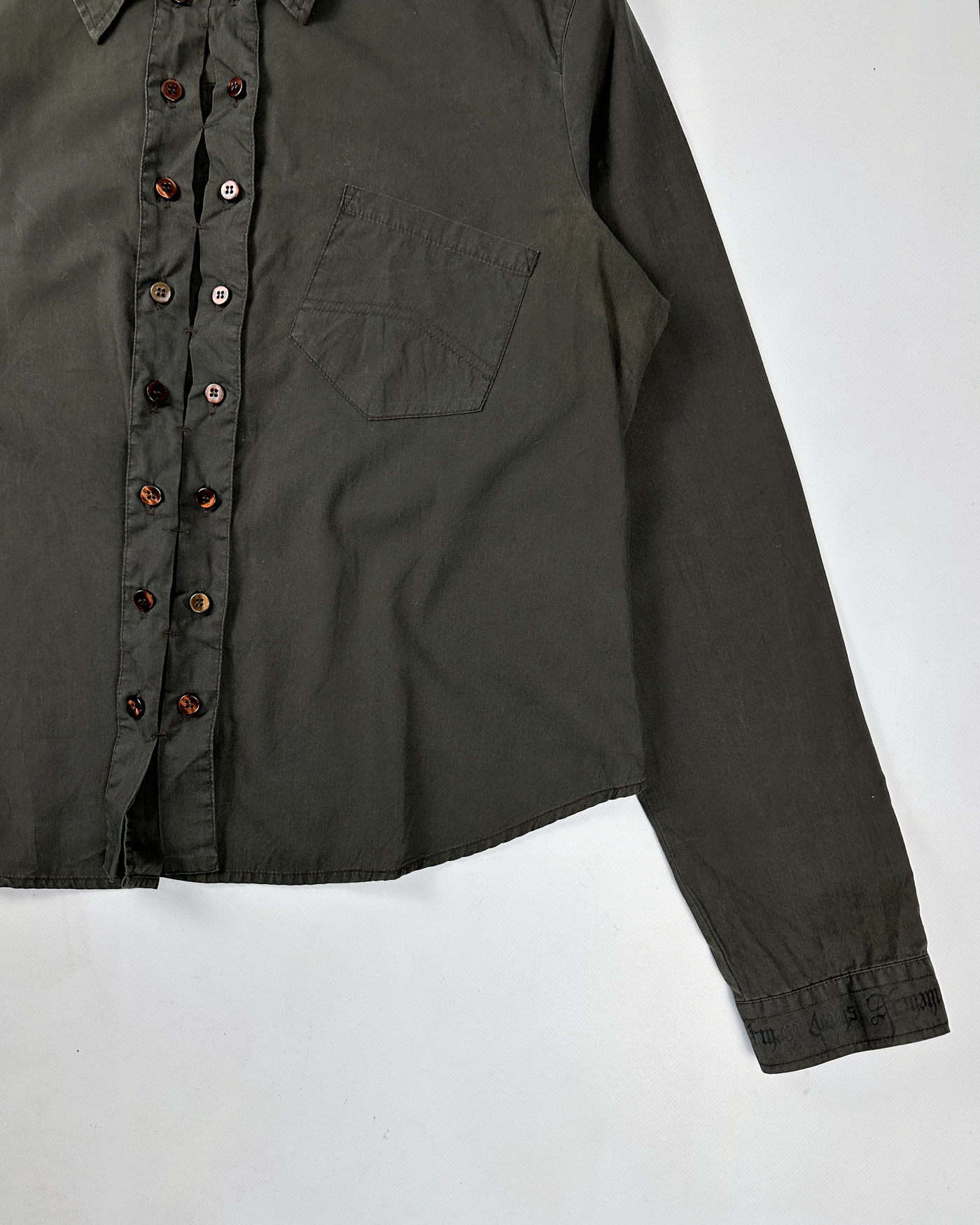 Armani Jeans Deep Green 16-Buttons Shirt 2000's