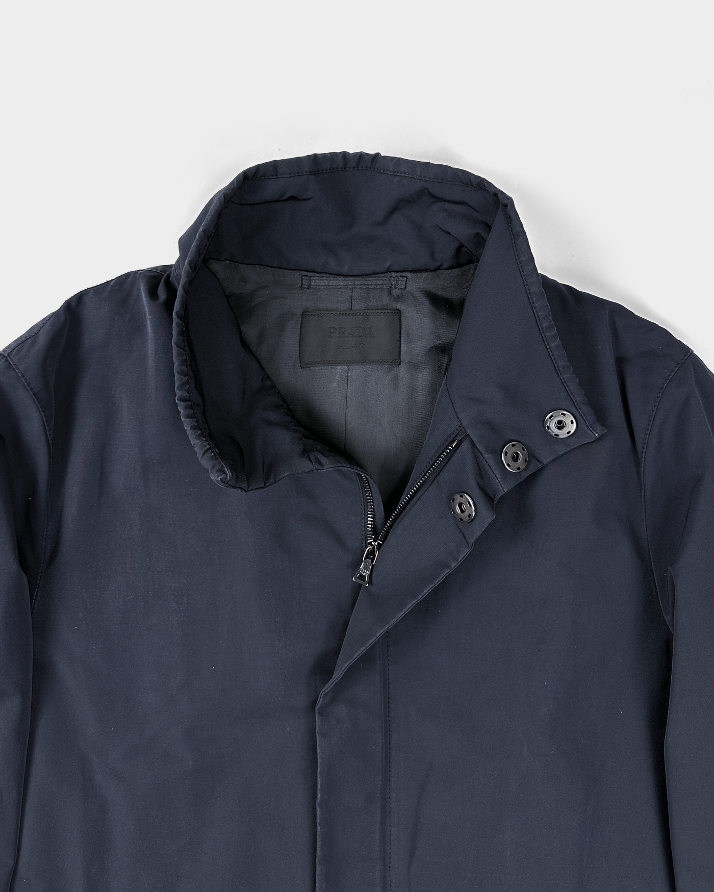 Prada Navy Blue Shell Long Jacket 2009