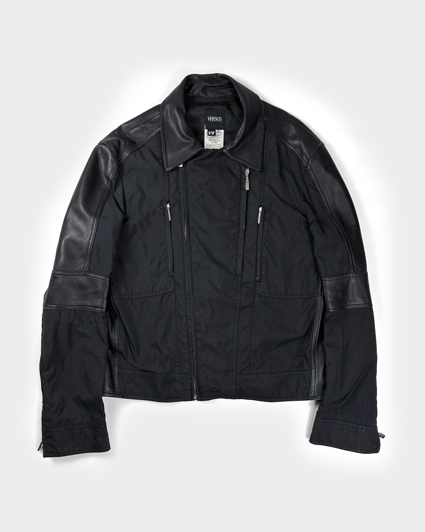 Versace Leather Applications Motor-Style Jacket 2000's