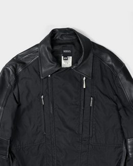 Versace Leather Applications Motor-Style Jacket 2000's