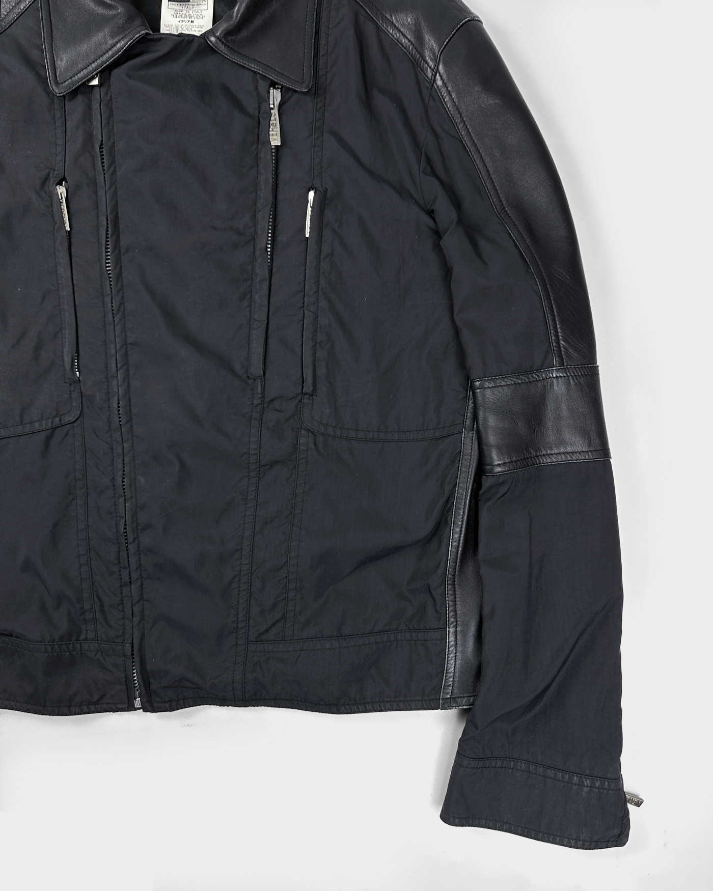 Versace Leather Applications Motor-Style Jacket 2000's