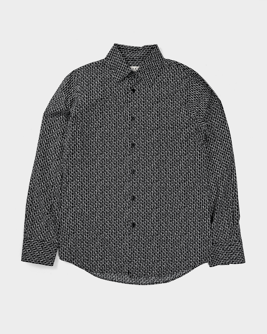 Marni Black And White Print Cotton Shirt 2000's