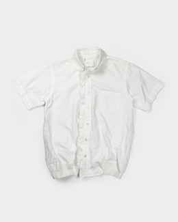Sacai White Frills Cotton Shirt 2000's