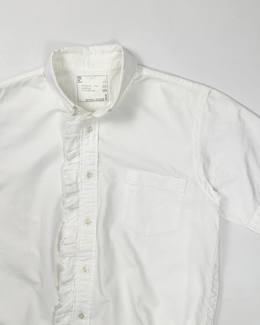 Sacai White Frills Cotton Shirt 2000's