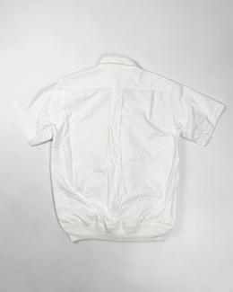 Sacai White Frills Cotton Shirt 2000's