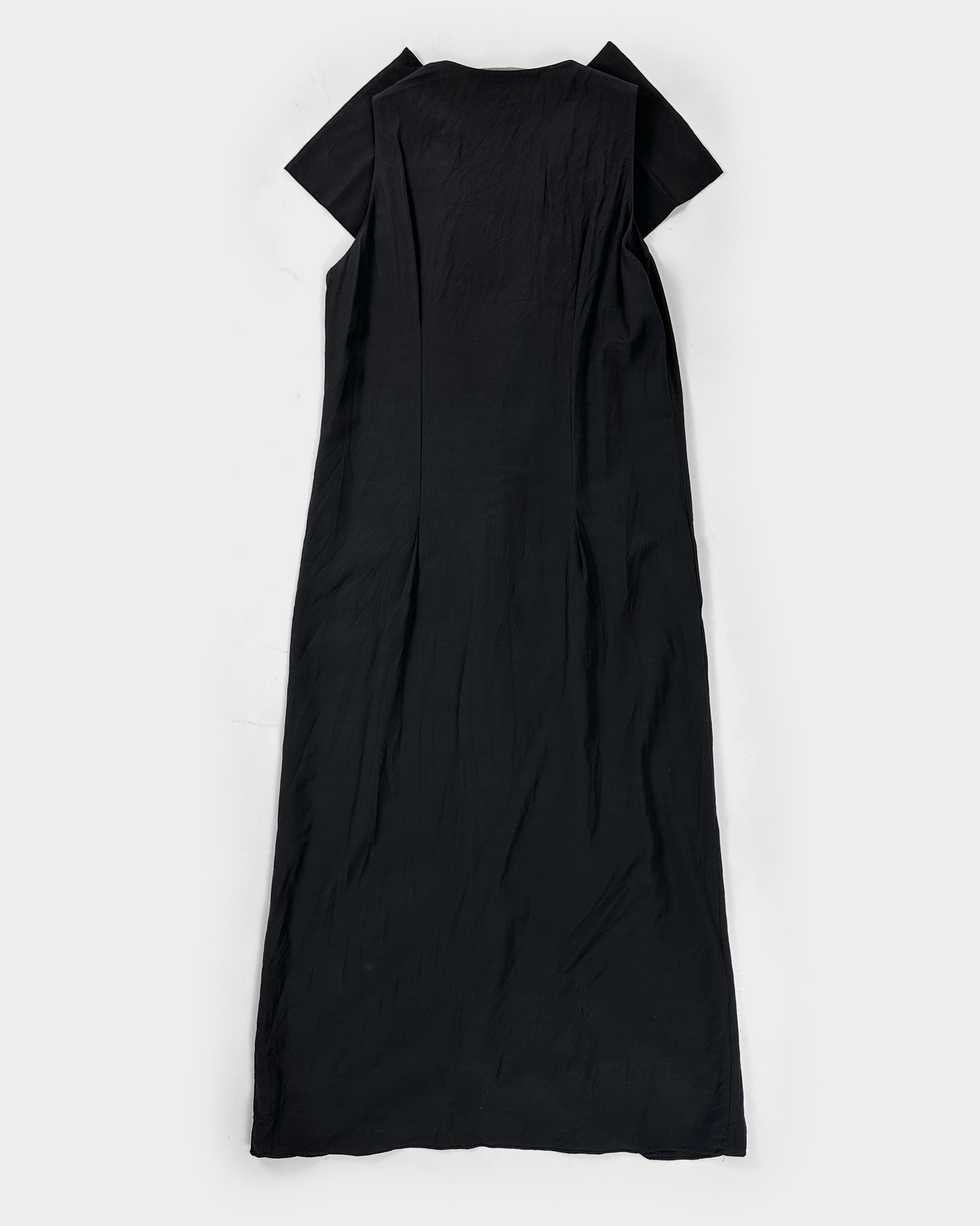 Marni Deep Blue Wool + Viscose Pleated Dress 2000's