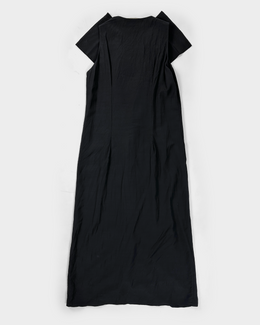 Marni Deep Blue Wool + Viscose Pleated Dress 2000's