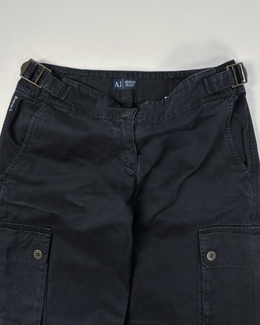 Armani Black Cargo Pants 2000's