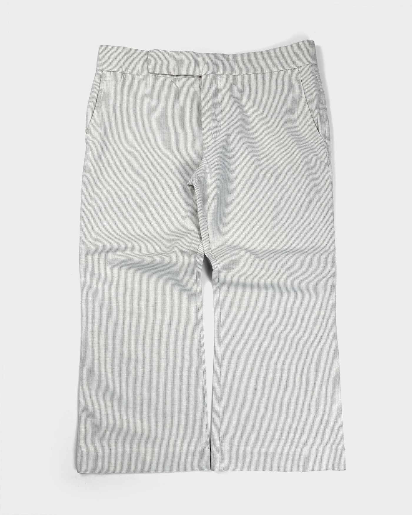 Marni 3/4 Striped White Cotton Pants 2000's