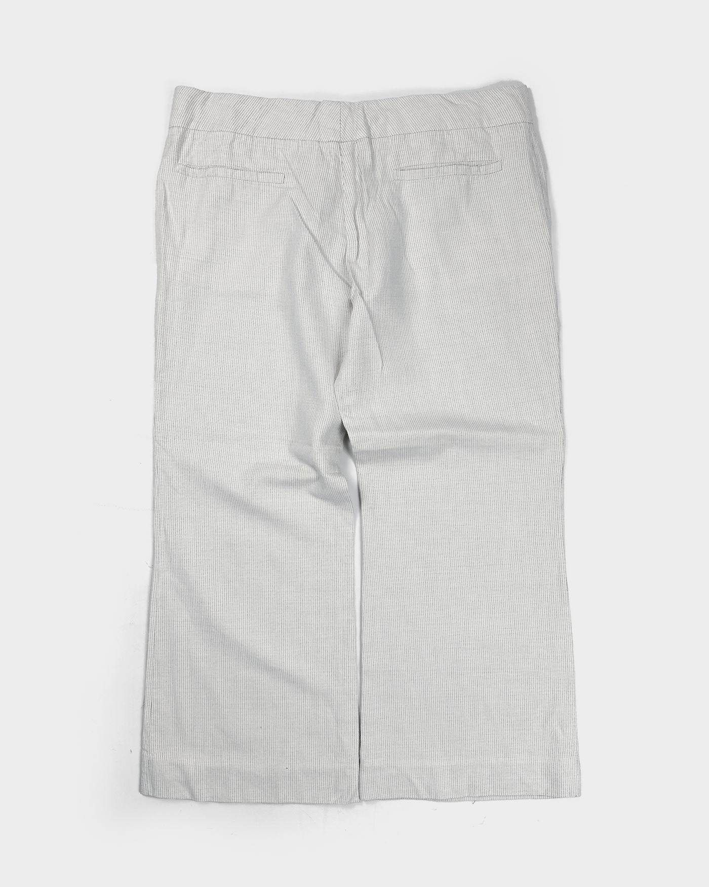 Marni 3/4 Striped White Cotton Pants 2000's