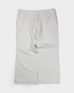 Marni 3/4 Striped White Cotton Pants 2000's