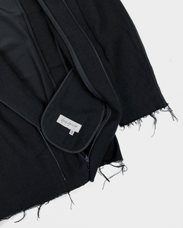 Yohji Yamamoto Black Distressed Wool Jacket 2000's