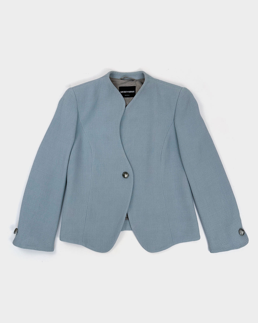 Armani Wool Blue "S" Puzzle Button Jacket 2016