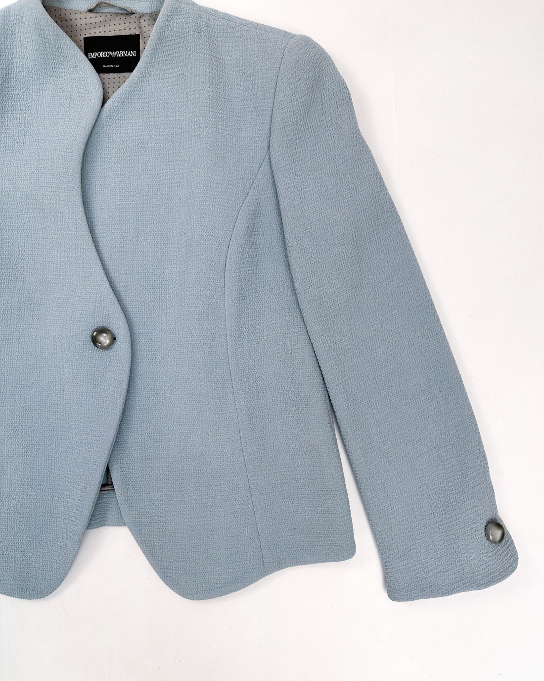 Armani Wool Blue "S" Puzzle Button Jacket 2016