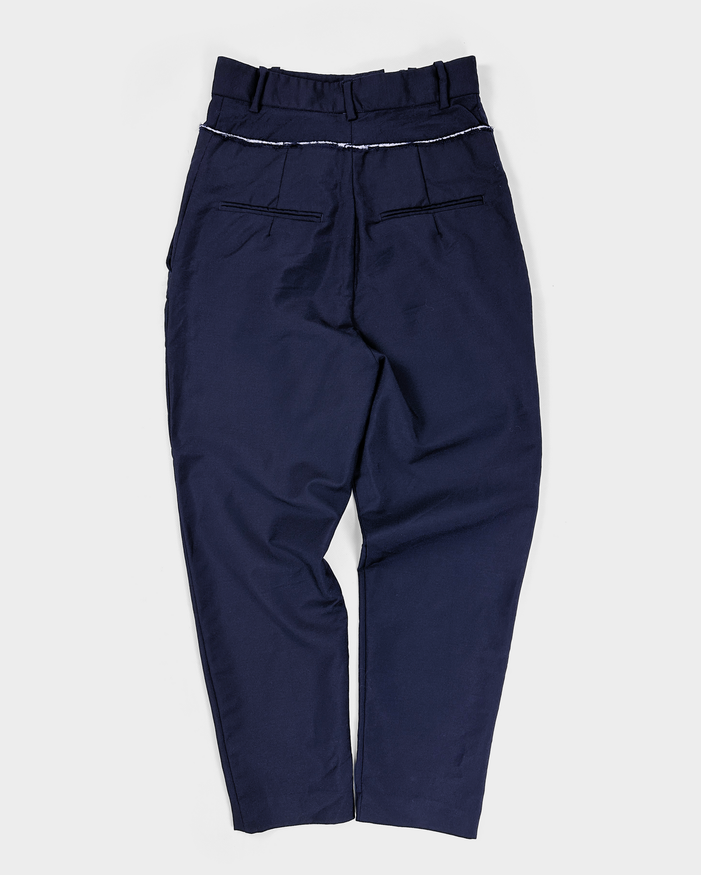 Jil Sander 2-Waist Navy Blue Pants 2000's