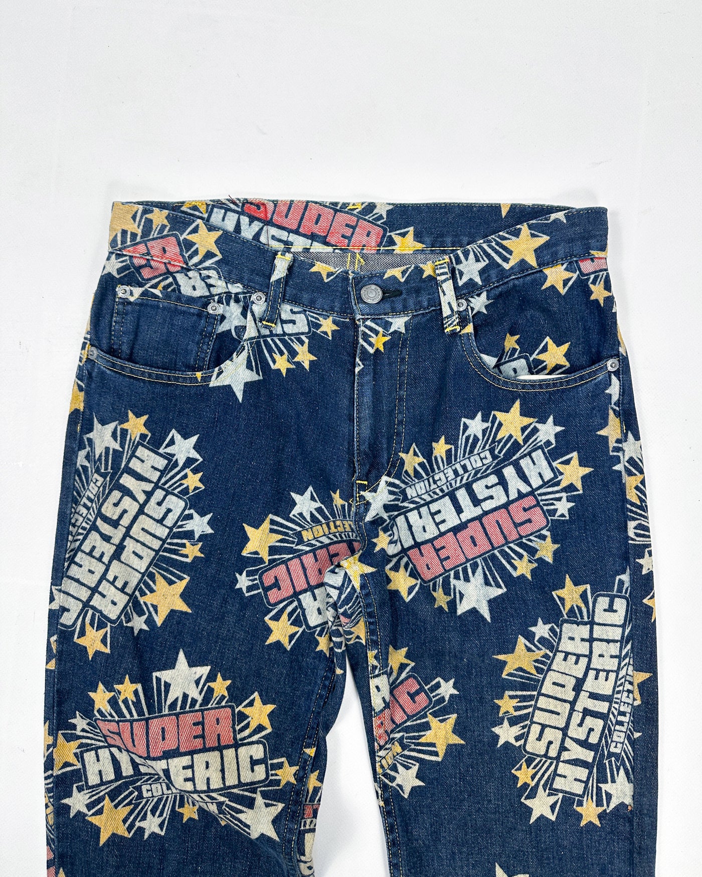 Hysteric Glamour Logo Printed Denim Pants 2000's