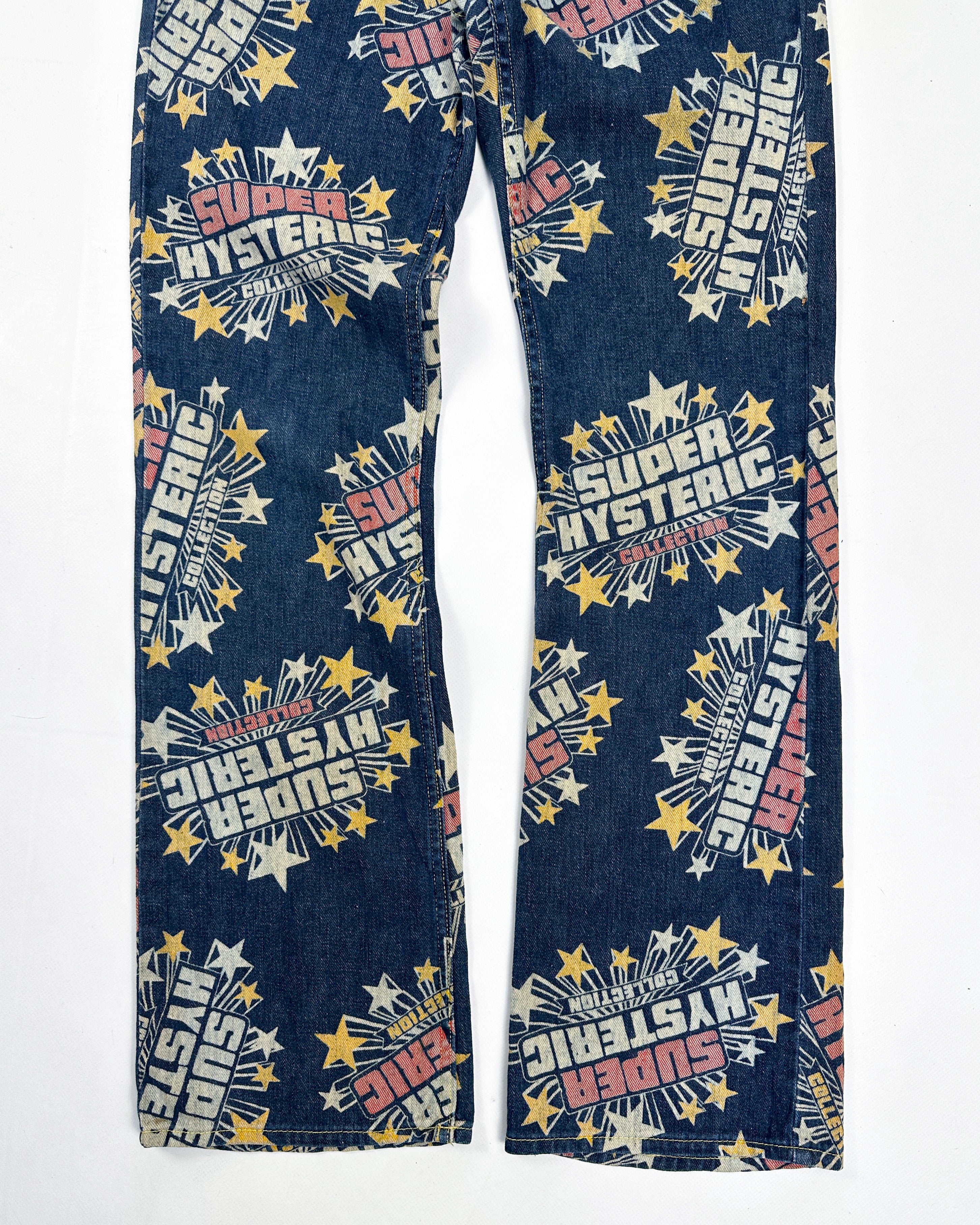 Hysteric Glamour Logo Printed Denim Pants 2000's – Vintage TTS