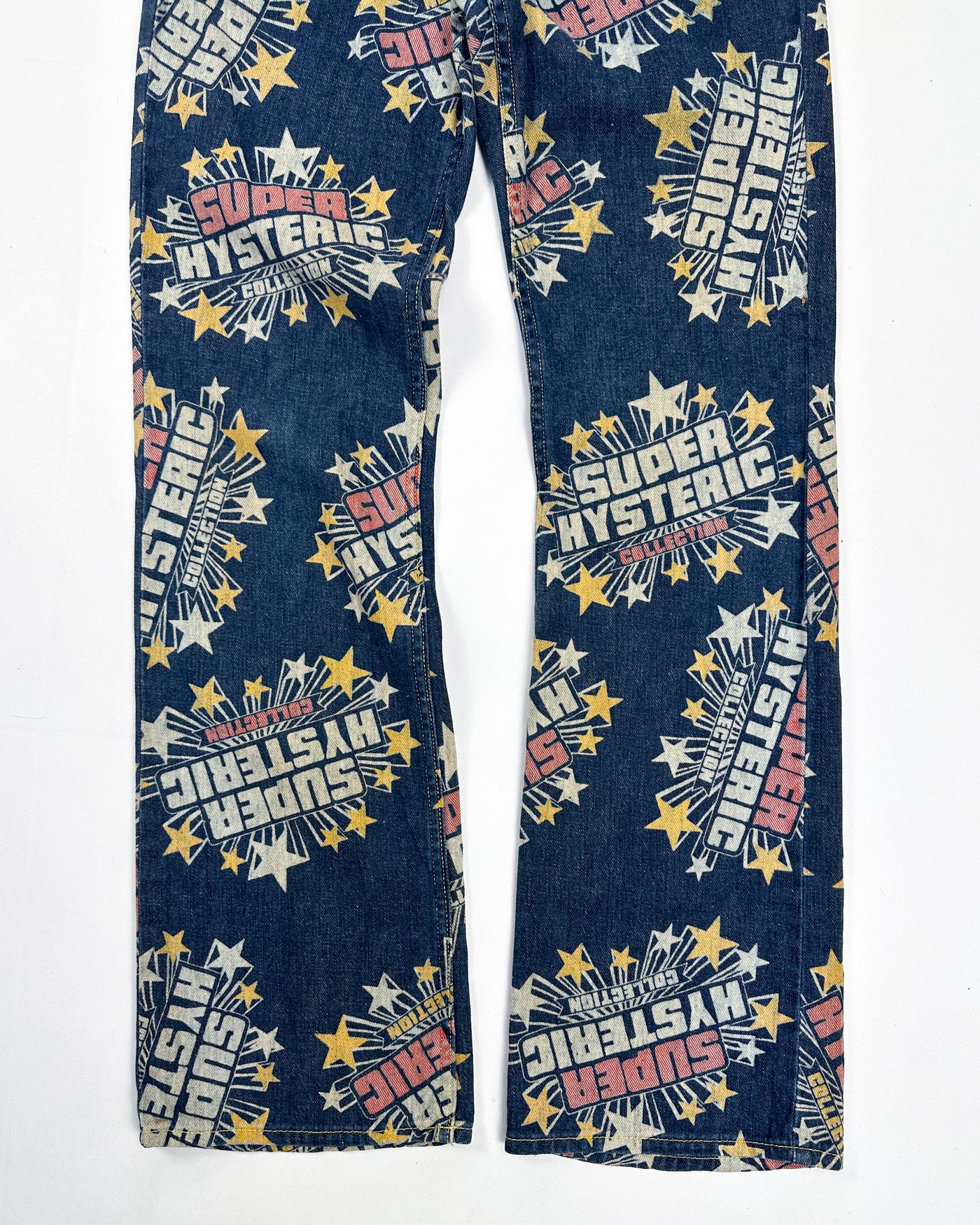 Hysteric Glamour Logo Printed Denim Pants 2000's