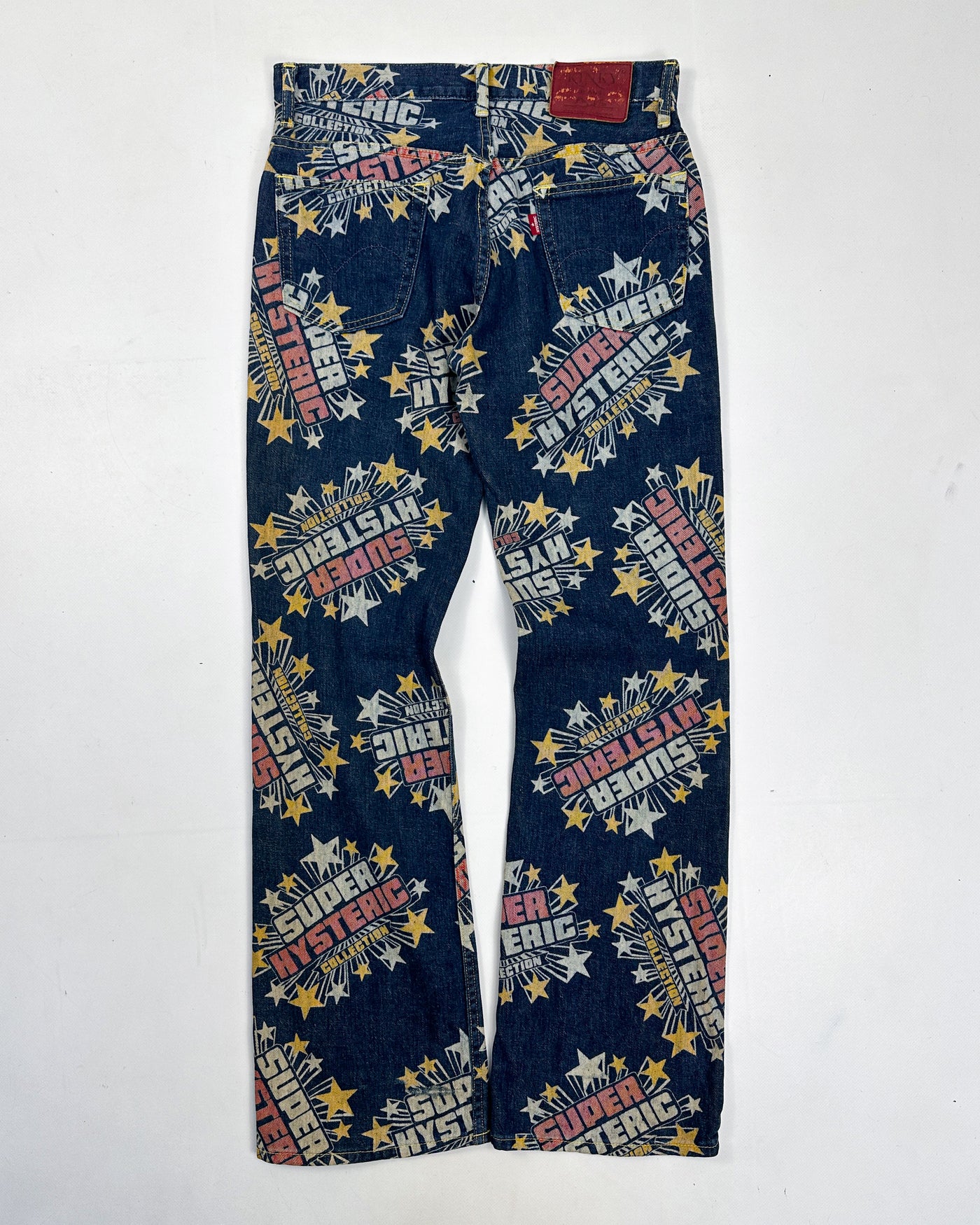 Hysteric Glamour Logo Printed Denim Pants 2000's