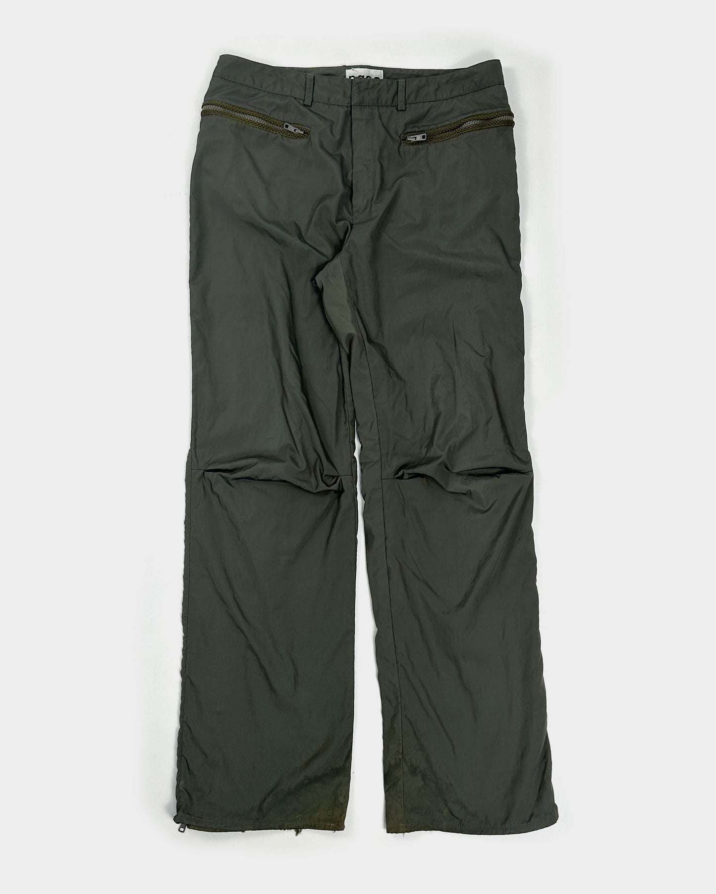 Paco Rabanne Green Double Layer Pants 1990's