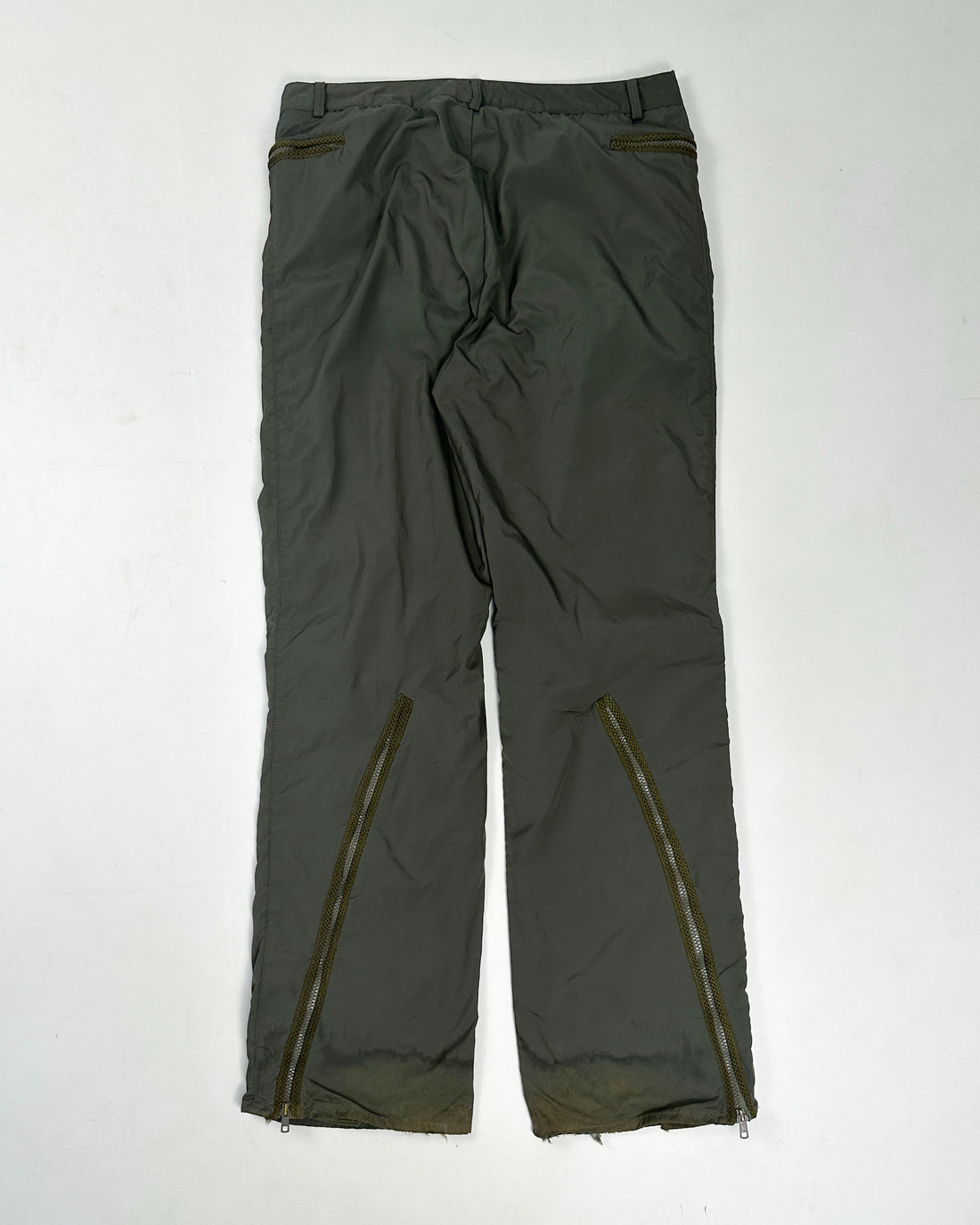 Paco Rabanne Green Double Layer Pants 1990's