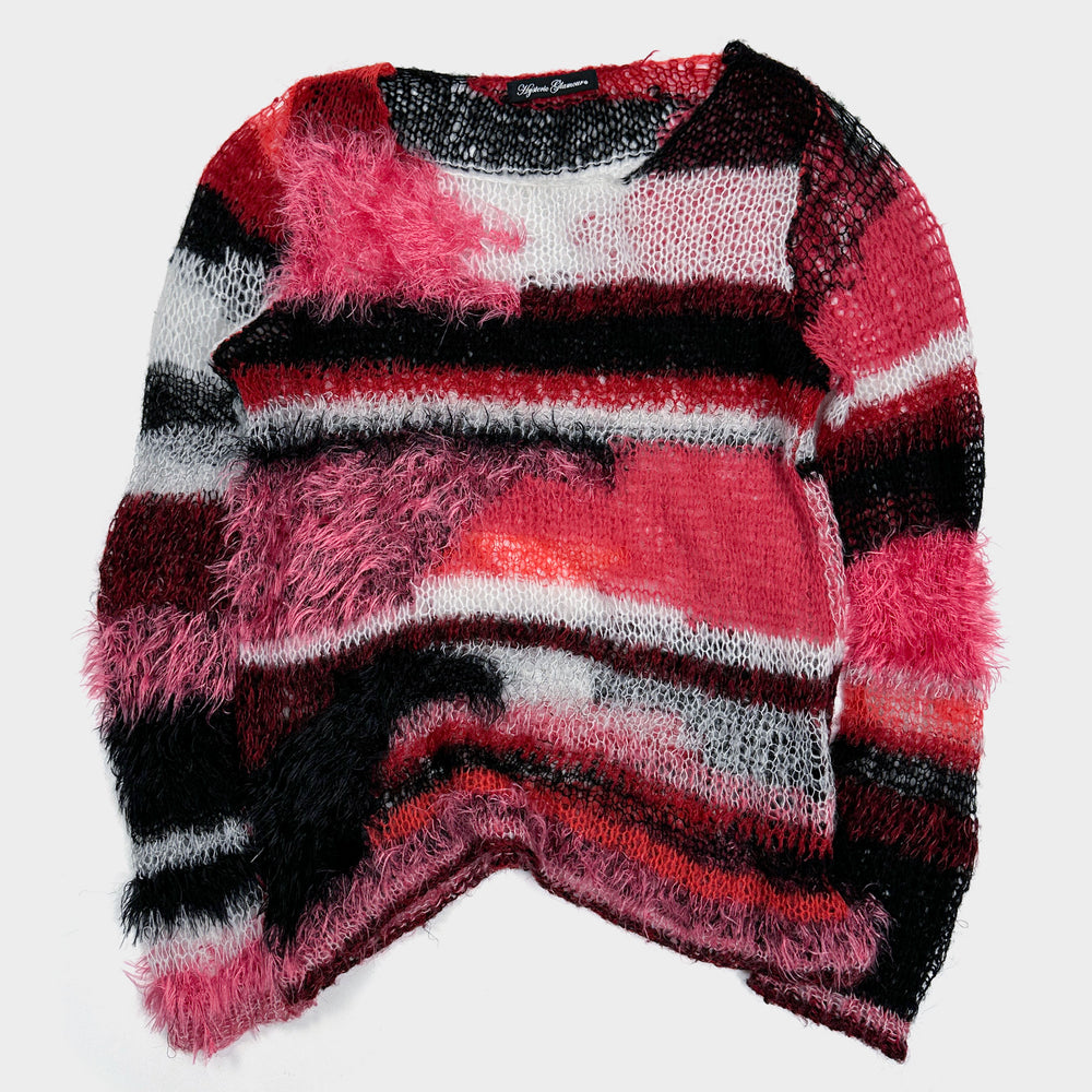 Hysteric Glamour Pink Texture Mesh Knit 2000's