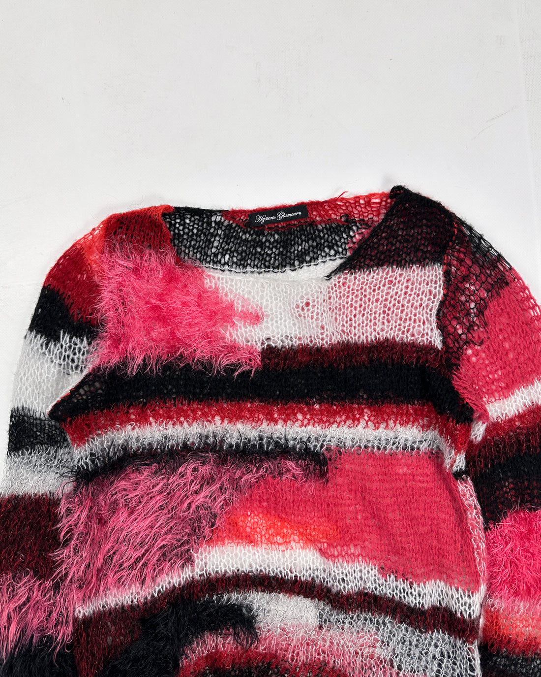 Hysteric Glamour Pink Texture Mesh Knit 2000's