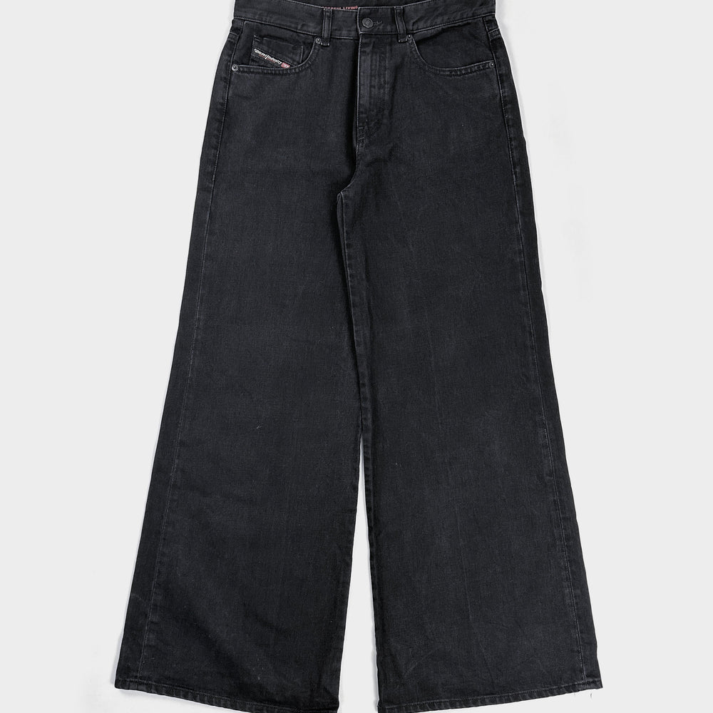 Diesel Black Denim Wide Pants 2000's