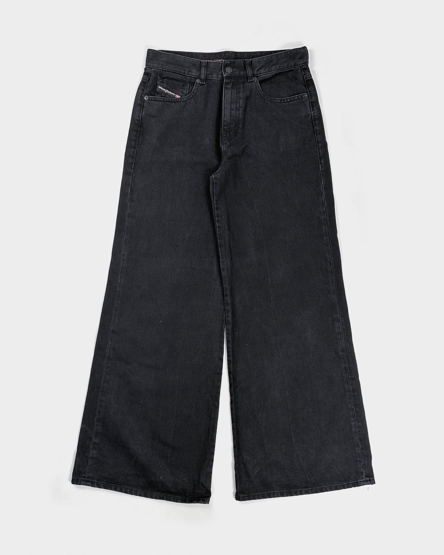 Diesel Black Denim Wide Pants 2000's