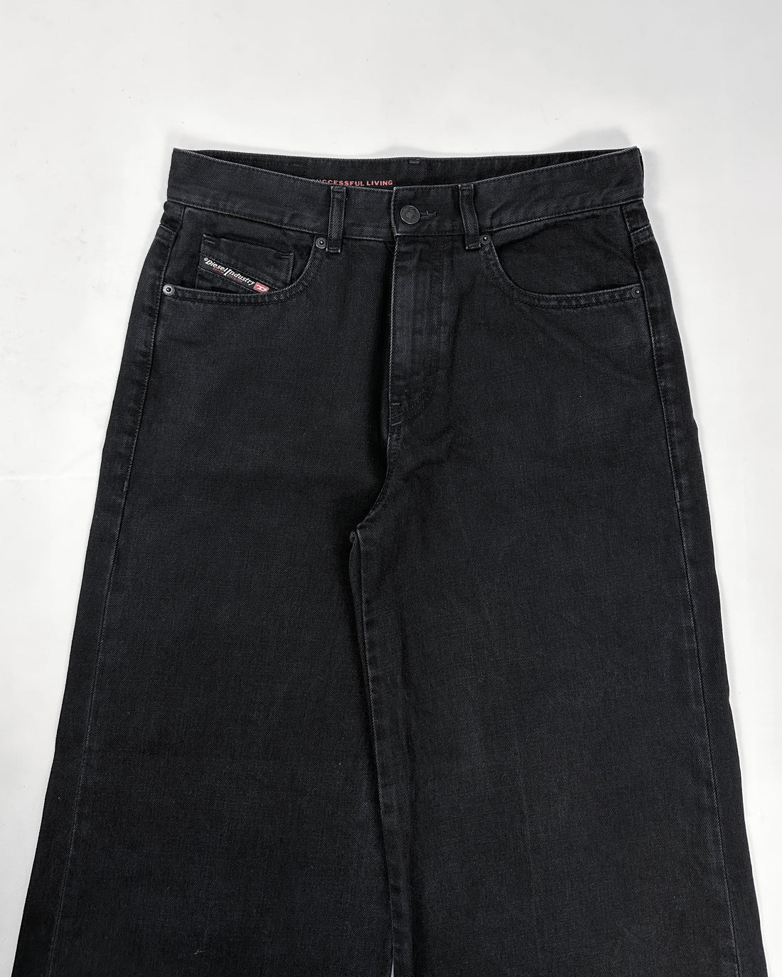 Diesel Black Denim Wide Pants 2000's