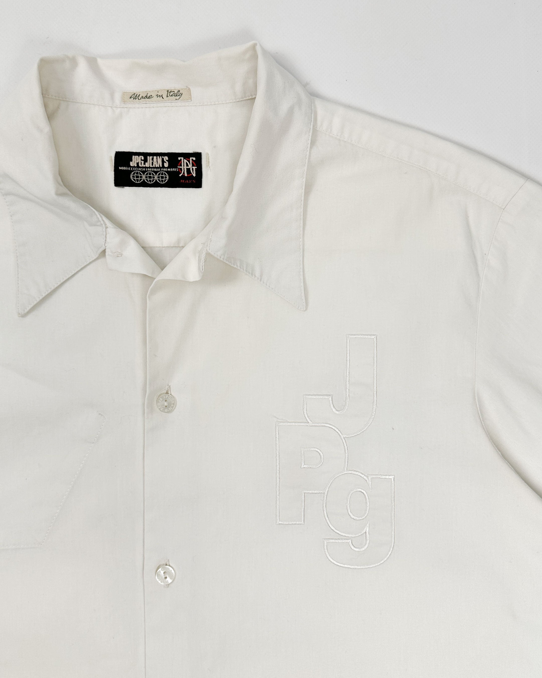 Jean Paul Gaultier White Short Sleeve Shirt 1990's – Vintage TTS