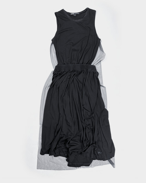 Yohji Yamamoto X Adidas (Y-3) Mesh Layer Black Dress 2015
