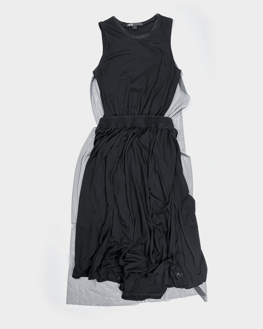 Yohji Yamamoto X Adidas (Y-3) Mesh Layer Black Dress 2015