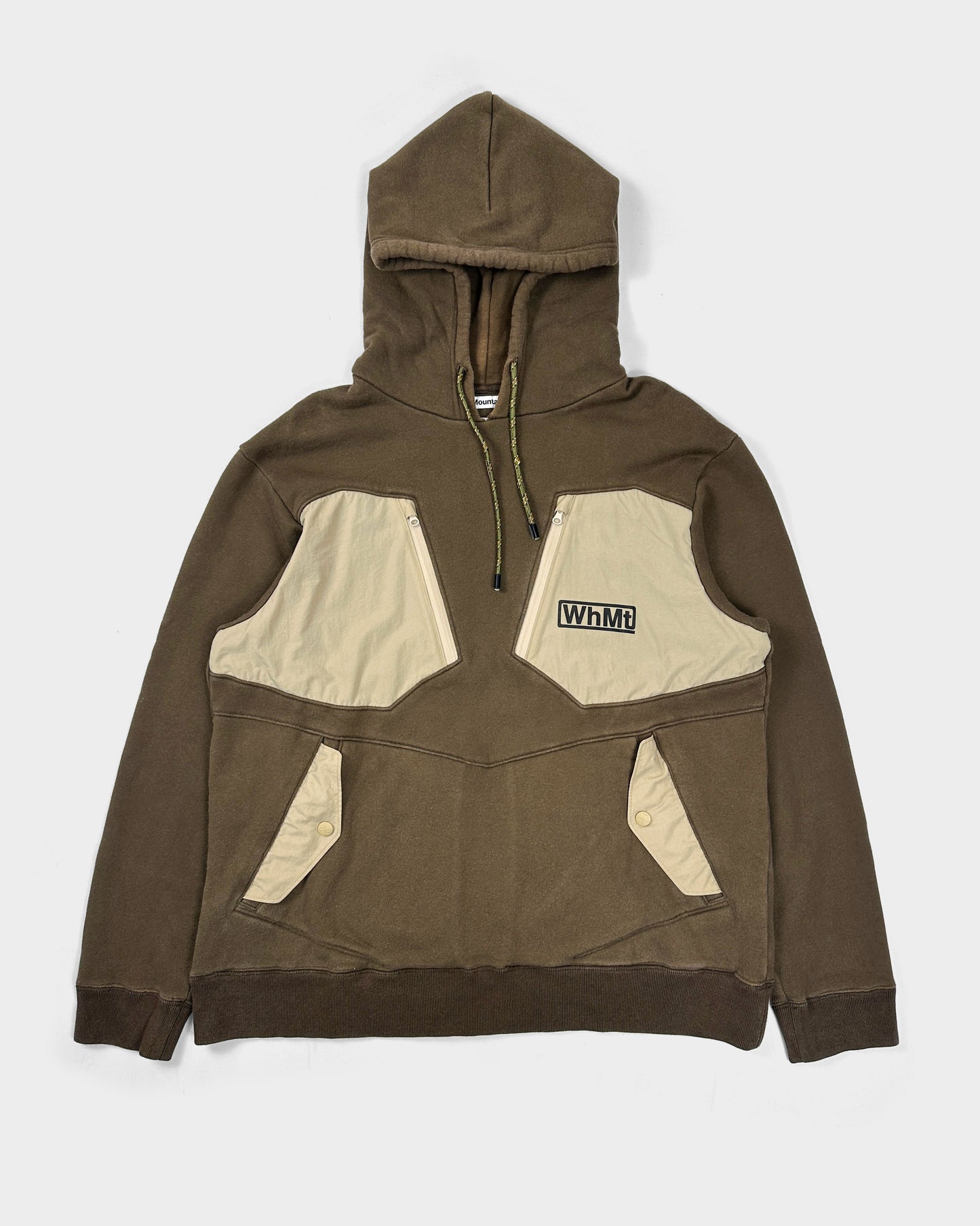 White Mountaneering 2-texture Brown Hoodie AW 2019