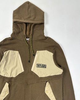 White Mountaneering 2-texture Brown Hoodie AW 2019