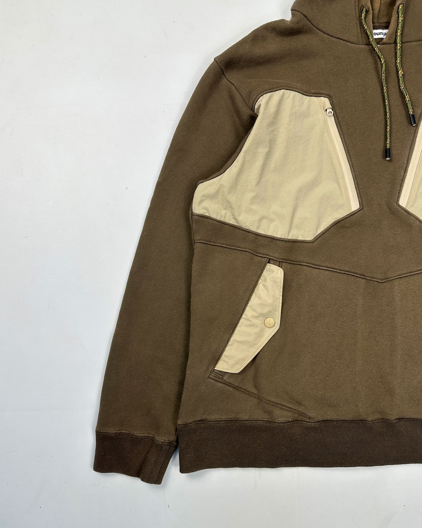 White Mountaneering 2-texture Brown Hoodie AW 2019
