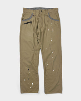 PPFM Splashed Beige Pants 2000's