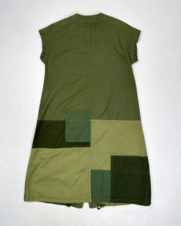 Cabane de Zucca Mlitar Reconstructed Green Dress 2000's