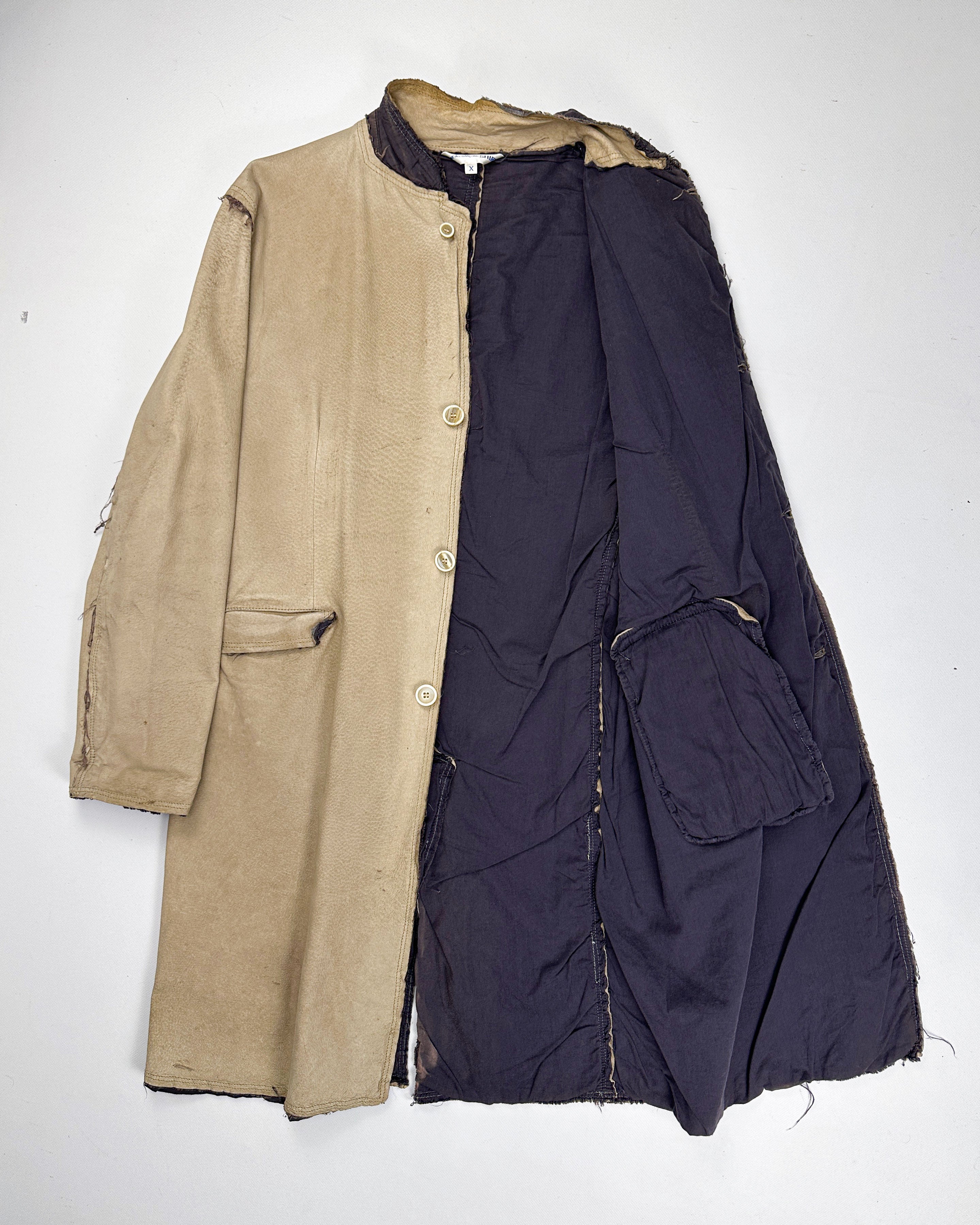 Comme des Garçons Shirt Leather Raw-edge Jacket F/W 2004 - Vintagetts