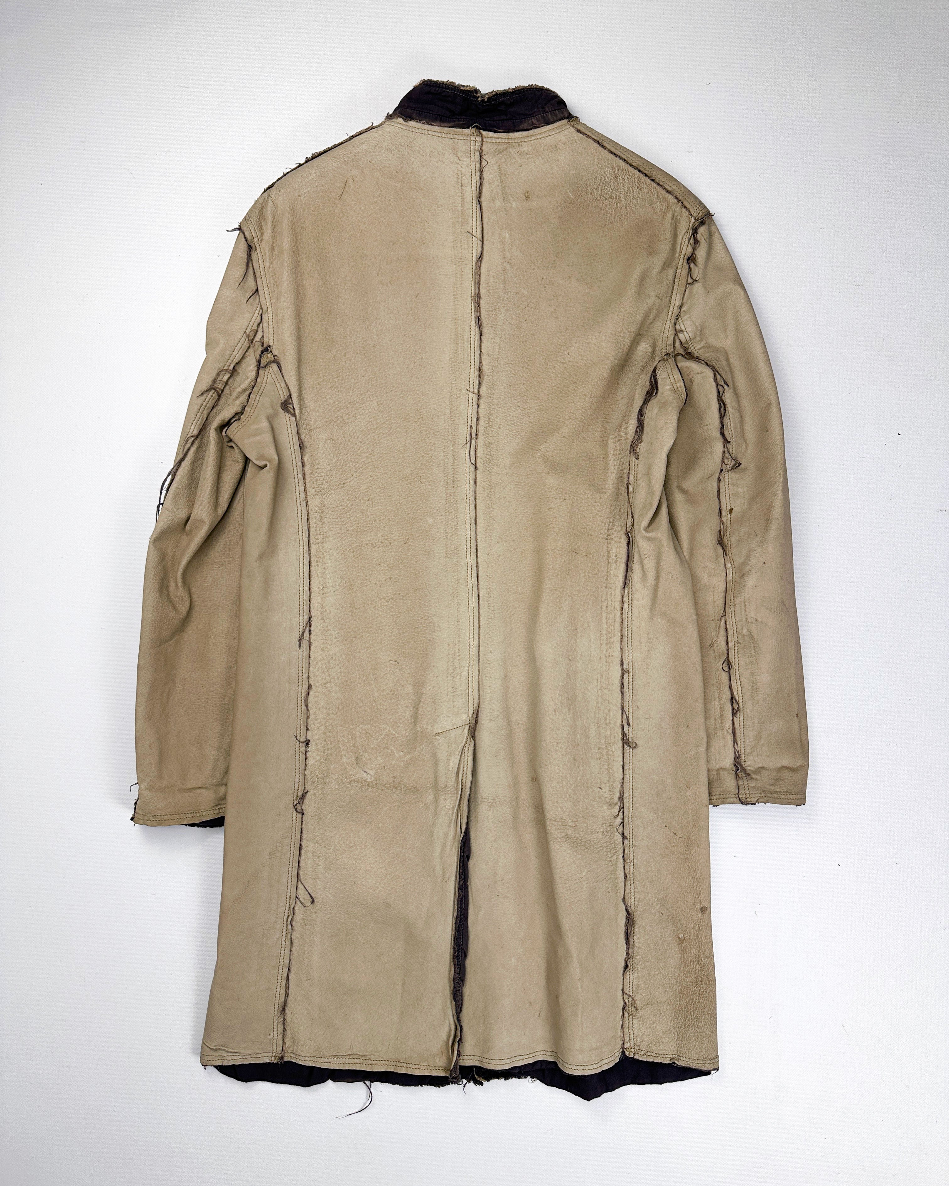 Comme des Garçons Shirt Leather Raw-edge Jacket F/W 2004 - Vintagetts
