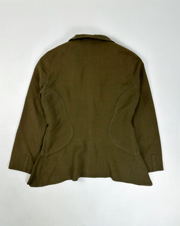 Issey Miyake Deep Green Rayon Light Jacket 1990's