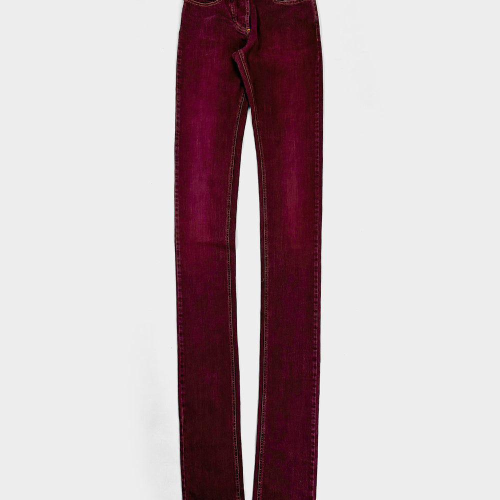 Vivienne Westwood Anglomania Extra-Long Burgundy Pants 1990's