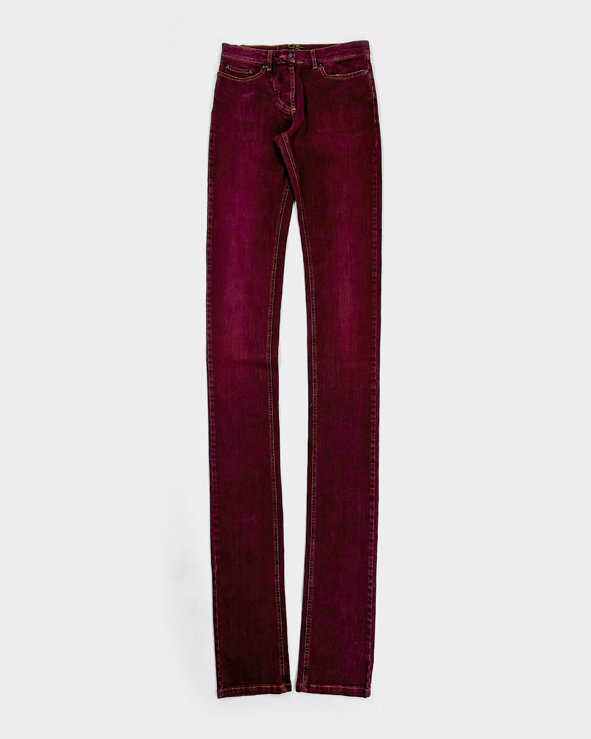 Vivienne Westwood Anglomania Extra-Long Burgundy Pants 1990's