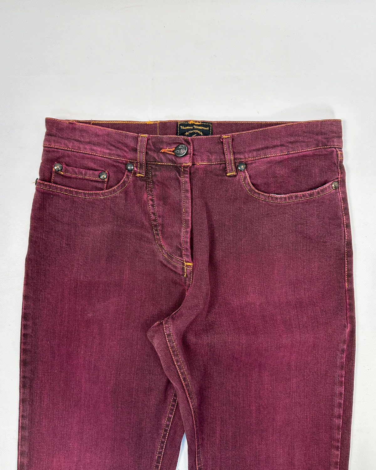Vivienne Westwood Anglomania Extra-Long Burgundy Pants 1990's