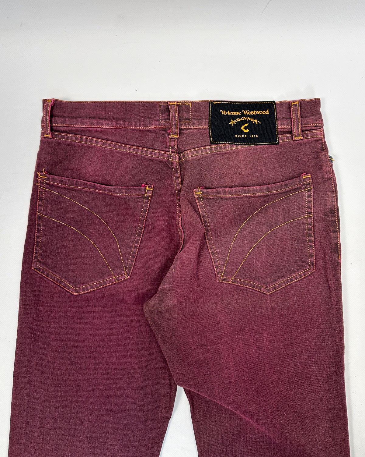 Vivienne Westwood Anglomania Extra-Long Burgundy Pants 1990's