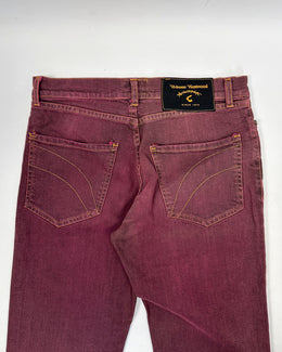 Vivienne Westwood Anglomania Extra-Long Burgundy Pants 1990's