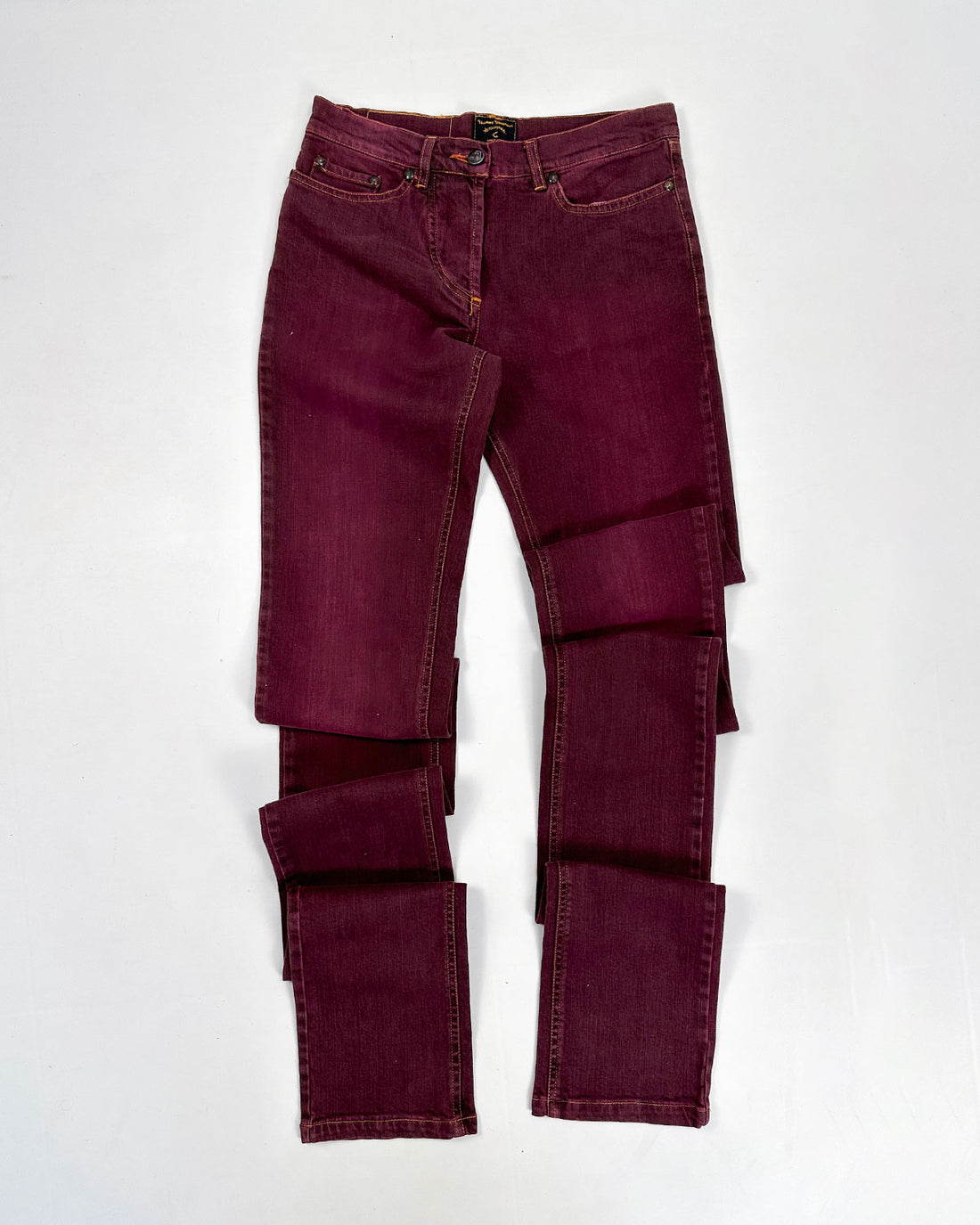 Vivienne Westwood Anglomania Extra-Long Burgundy Pants 1990's