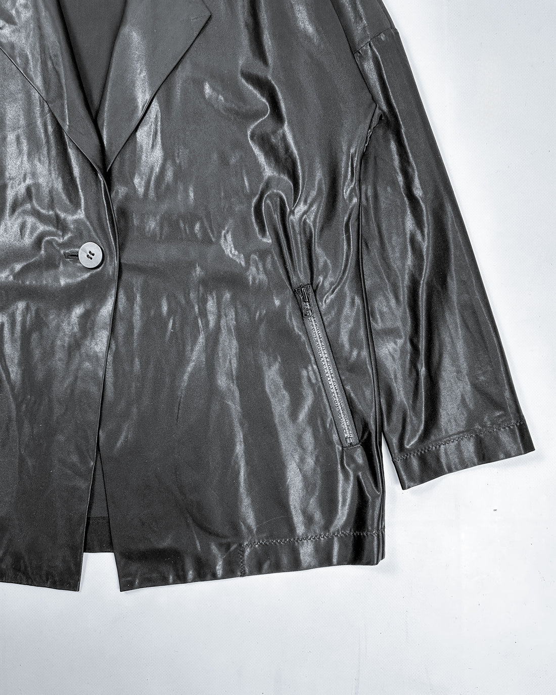 Issey Miyake Fluid Tanned Black Jacket 1990's